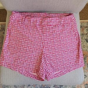 SPANX Hibiscus Gingham Patterned Pull-On Shorts Size Small #50212R